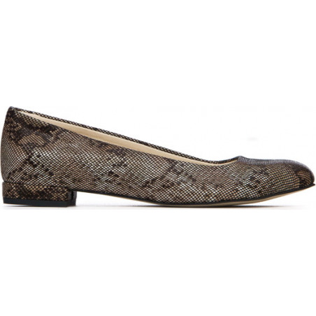Brązowe baleriny Zapato z płaską podeszwą