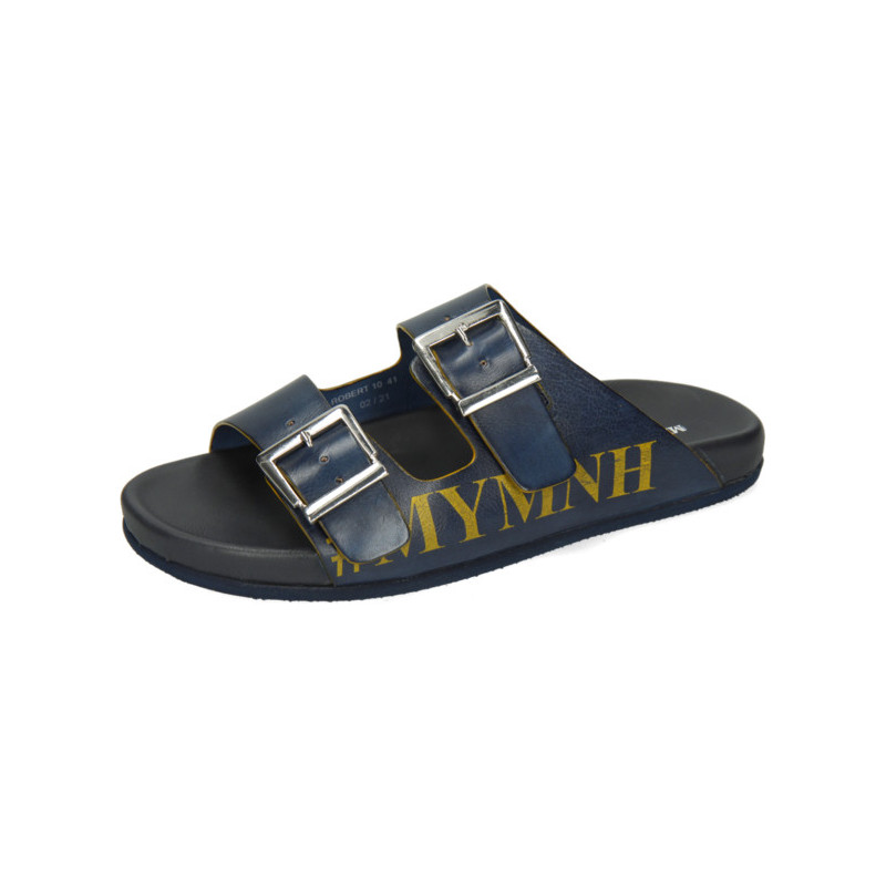 Czarne buty letnie męskie Melvin & Hamilton z klamrami ze skóry