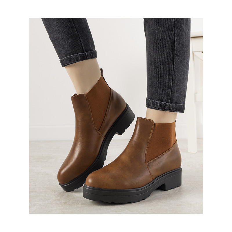Brązowe botki Gemre.com.pl w stylu casual