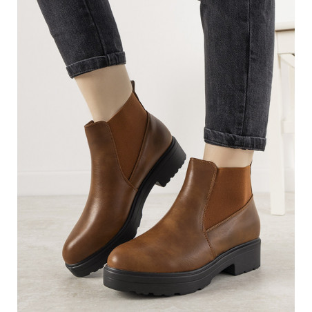 Brązowe botki Gemre.com.pl w stylu casual