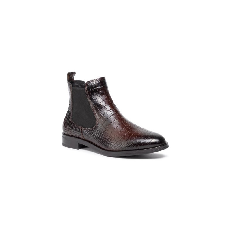 Brązowe botki Gino Rossi w stylu casual