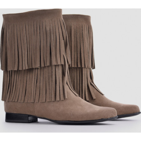 Brązowe botki Liliana ze skóry w stylu casual