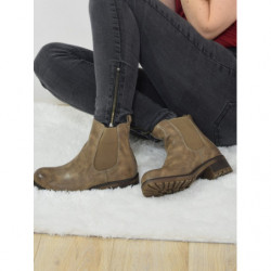 Brązowe botki PANTOFELEK-botki.pl