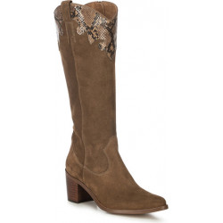Brązowe botki Wittchen w stylu boho
