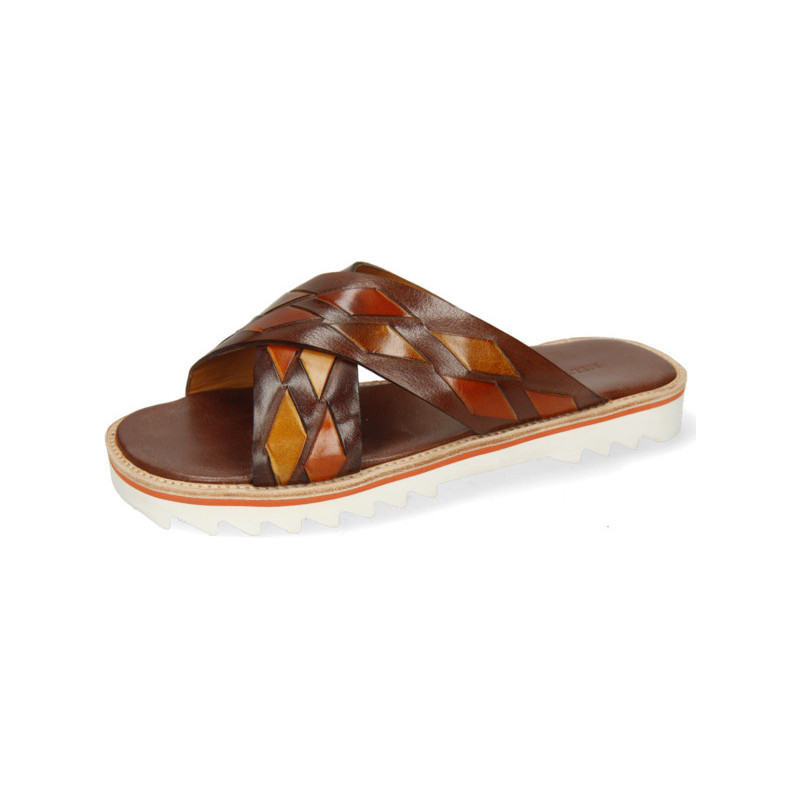 Brązowe buty letnie męskie Melvin & Hamilton w stylu casual