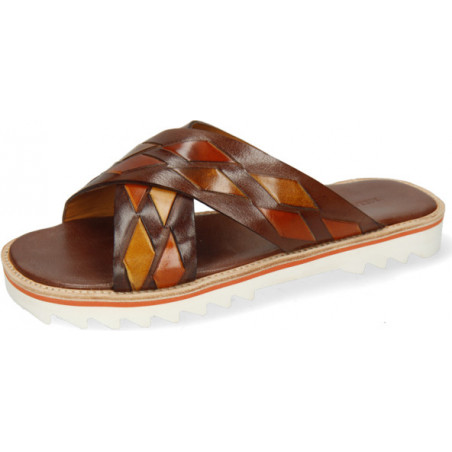 Brązowe buty letnie męskie Melvin & Hamilton w stylu casual
