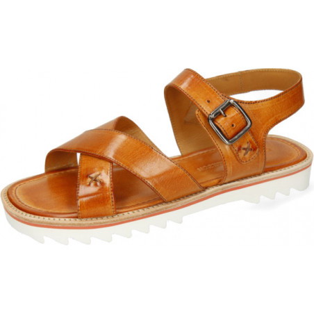 Brązowe buty letnie męskie Melvin & Hamilton z klamrami