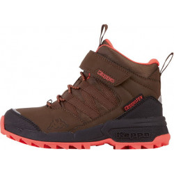 Brązowe buty trekkingowe dziecięce Kappa sznurowane