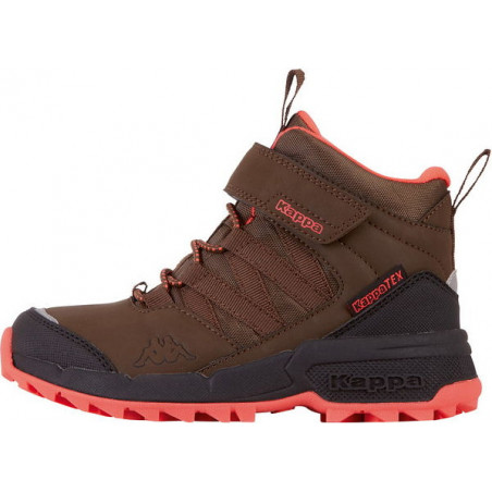 Brązowe buty trekkingowe dziecięce Kappa sznurowane