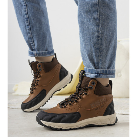 Brązowe buty trekkingowe Gemre.com.pl sznurowane