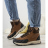 Brązowe buty trekkingowe Gemre.com.pl sznurowane