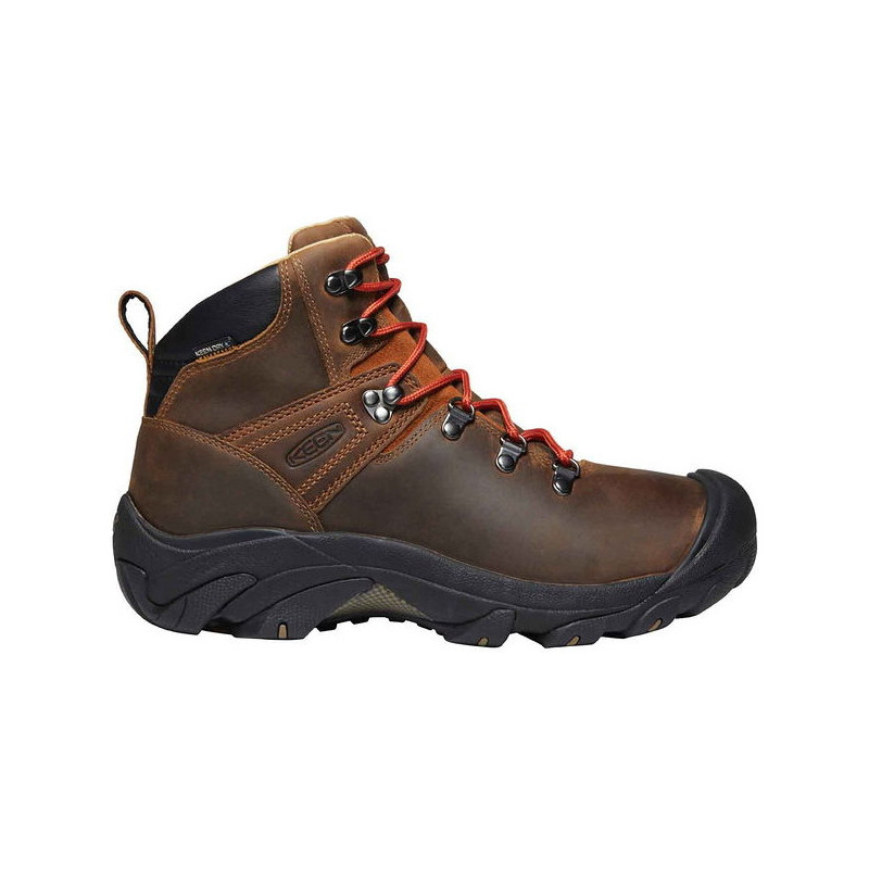 Brązowe buty trekkingowe Keen sznurowane