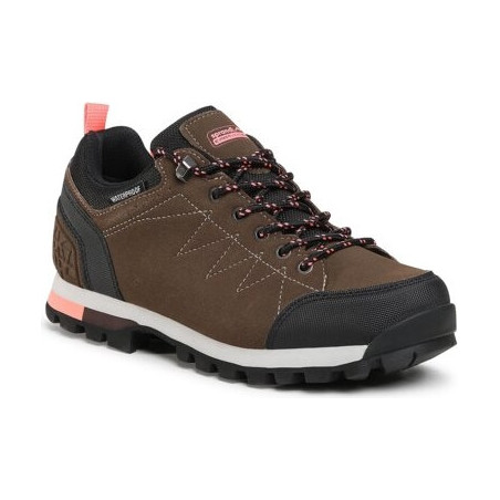 Brązowe buty trekkingowe Sprandi Earth Gear z płaską podeszwą