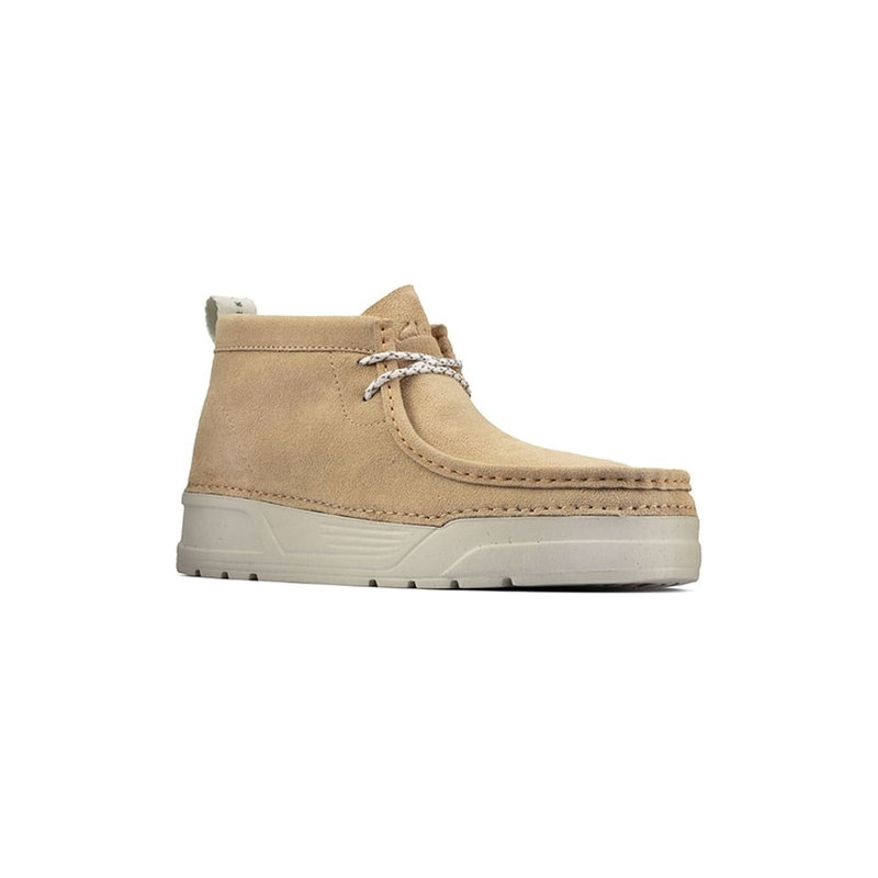 Brązowe buty zimowe Clarks sznurowane