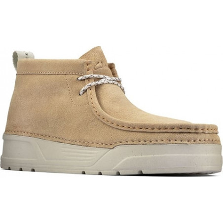 Brązowe buty zimowe Clarks sznurowane