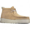 Brązowe buty zimowe Clarks sznurowane
