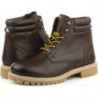 Brązowe buty zimowe Jack & Jones w stylu casual sznurowane