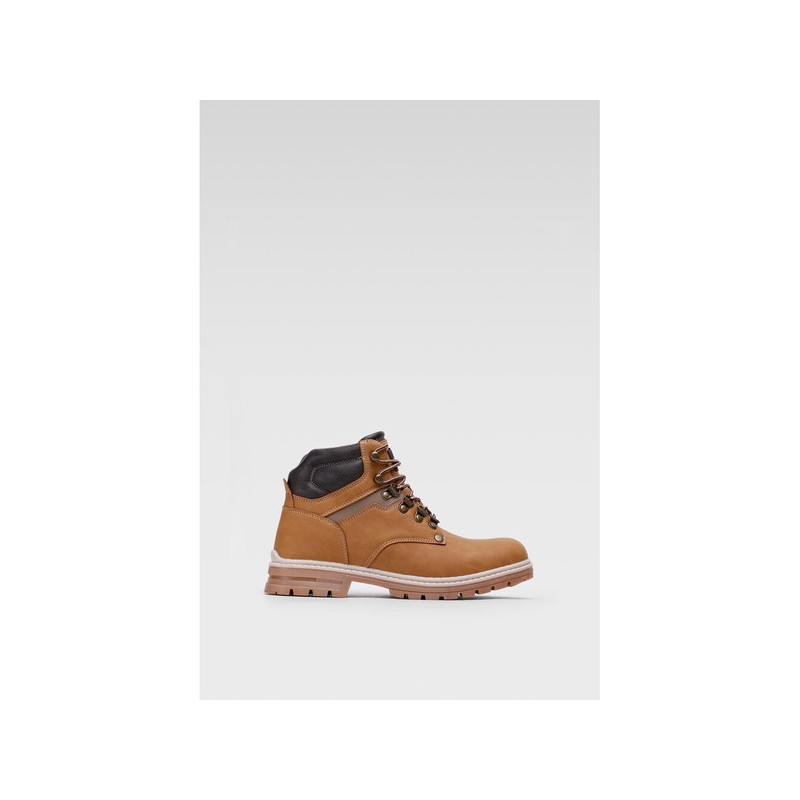 Brązowe buty zimowe Lanetti w stylu casual