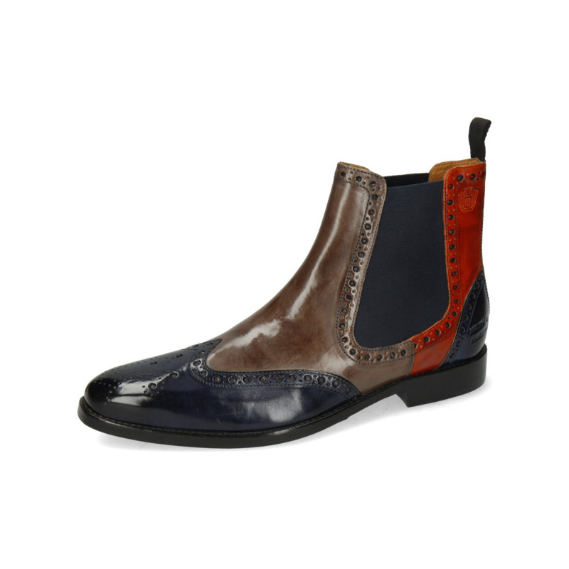 Brązowe buty zimowe Melvin & Hamilton ze skóry