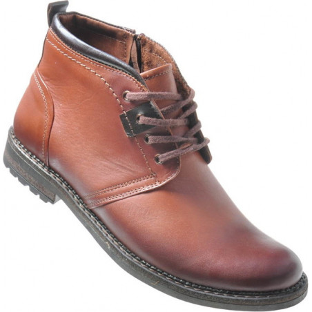 Brązowe buty zimowe Pantofelek24