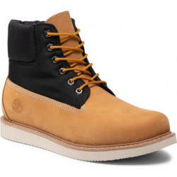 Brązowe buty zimowe Timberland sznurowane w sportowym stylu z nubuku