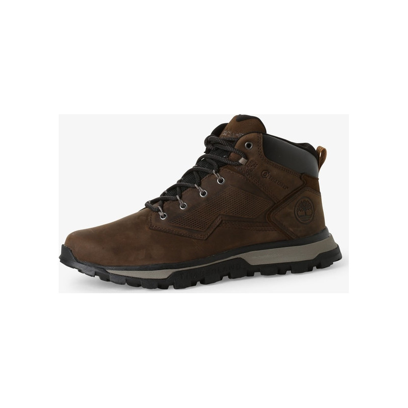 Brązowe buty zimowe Timberland w sportowym stylu sznurowane
