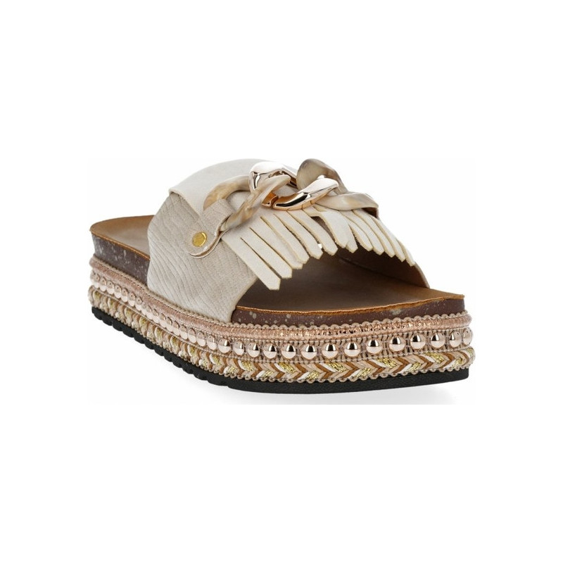 Brązowe espadryle Lady Glory sznurowane
