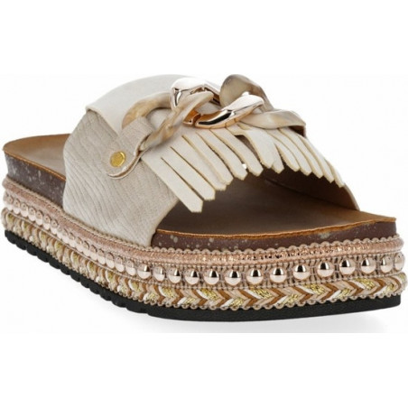 Brązowe espadryle Lady Glory sznurowane