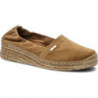 Brązowe espadryle Lemar w stylu casual z tkaniny