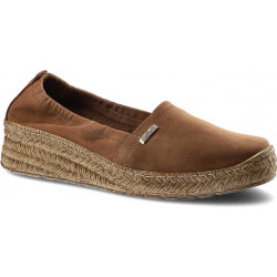 Brązowe espadryle Lemar z tkaniny w stylu boho