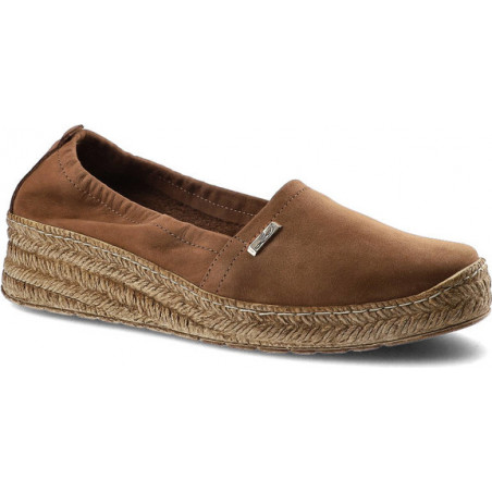 Brązowe espadryle Lemar z tkaniny w stylu boho