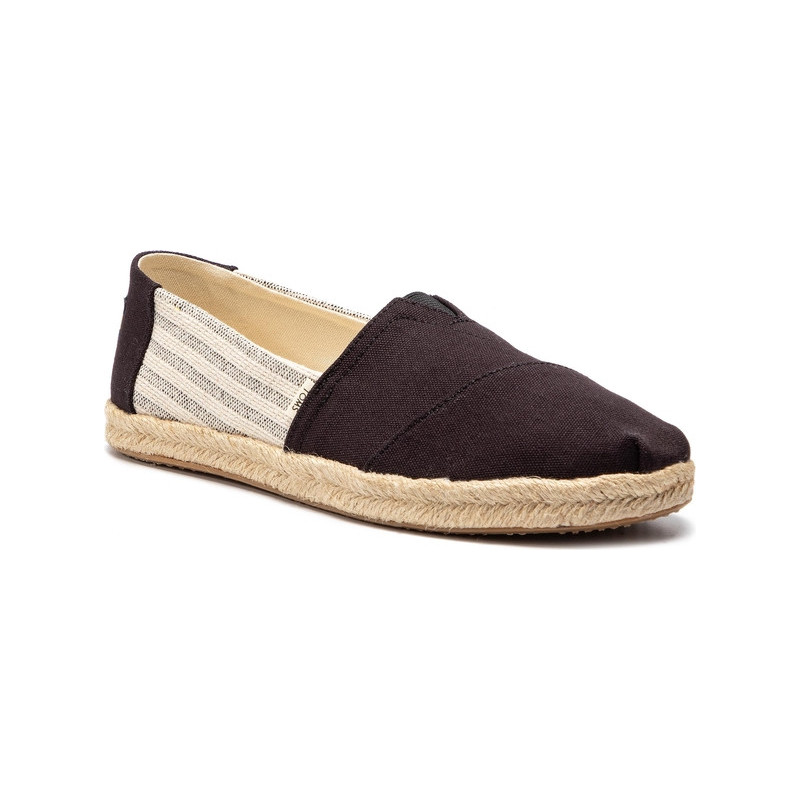 Brązowe espadryle Toms z płaską podeszwą