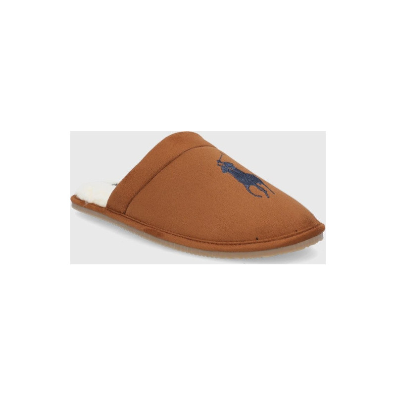 Brązowe kapcie POLO RALPH LAUREN
