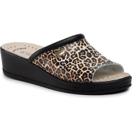 Brązowe klapki Sanital Flex w stylu casual