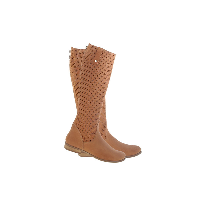 Brązowe kozaki Lafemmeshoes w stylu casual na zamek