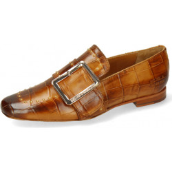 Brązowe półbuty Melvin & Hamilton w stylu casual z płaską podeszwą ze skóry