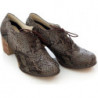 Brązowe półbuty Zapato w stylu casual na obcasie