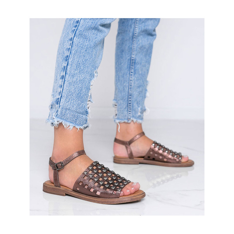 Brązowe sandały Gemre.com.pl w stylu casual