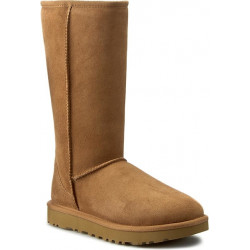 Brązowe śniegowce UGG Australia z płaską podeszwą