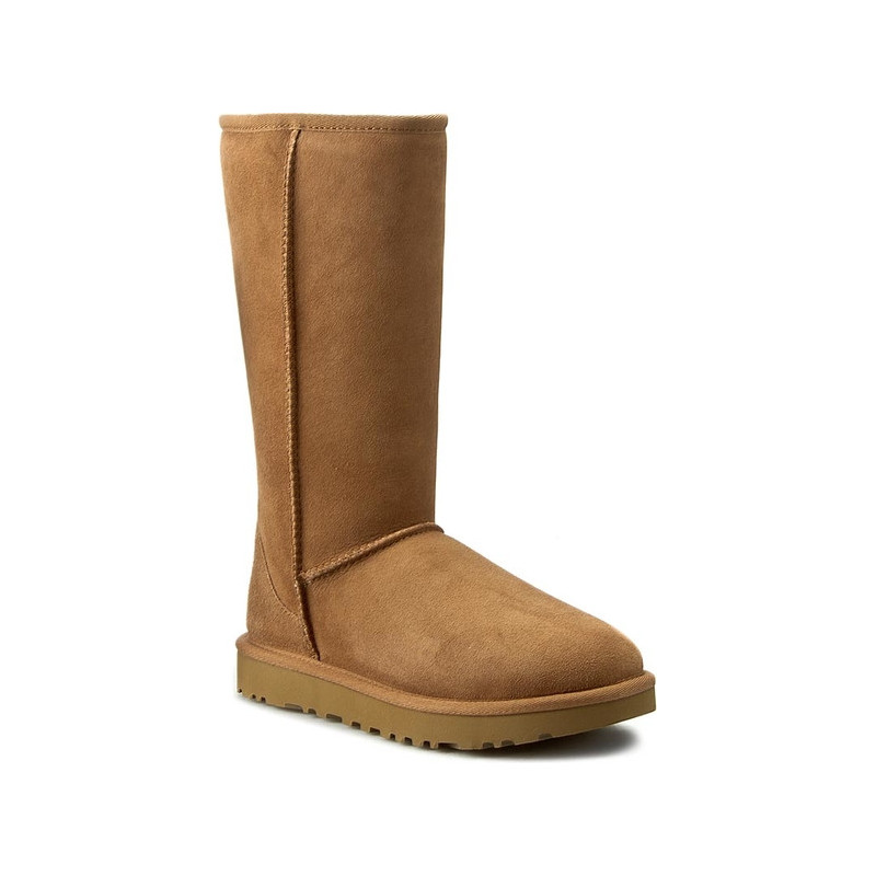 Brązowe śniegowce UGG Australia z płaską podeszwą