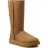 Brązowe śniegowce UGG Australia z płaską podeszwą