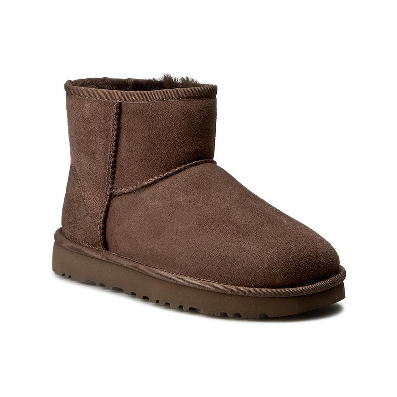 Brązowe śniegowce UGG Australia ze skóry