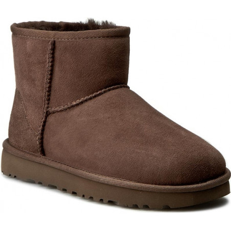 Brązowe śniegowce UGG Australia ze skóry
