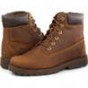 Brązowe trapery damskie Timberland z płaską podeszwą