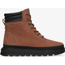 Brązowe trapery damskie Timberland z płaską podeszwą sznurowane