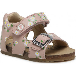 Buty dziecięce letnie Naturino dla dziewczynek ze skóry na rzepy
