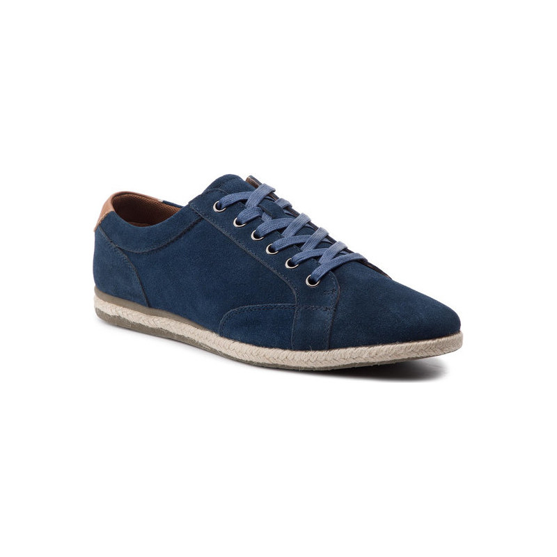 Buty letnie męskie Gino Rossi sznurowane z tkaniny