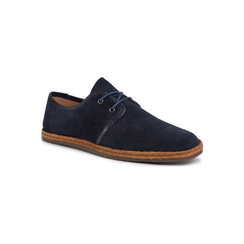 Buty letnie męskie Gino Rossi z tkaniny sznurowane