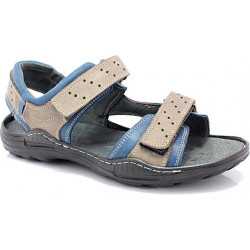 Buty letnie męskie Kent na rzepy ze skóry