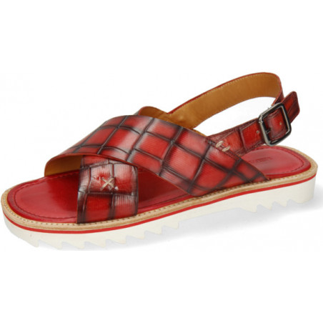 Buty letnie męskie Melvin & Hamilton ze skóry z klamrami